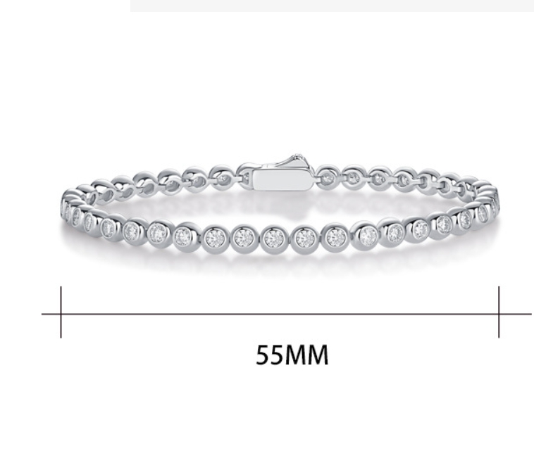 Silver Galaxy Dream Moissanite Bracelet